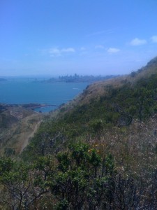 View of San Francisco from the Coastal Trail/ SCA trail intersection