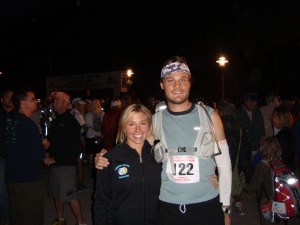 JB and Jen, only a few minutes before the start