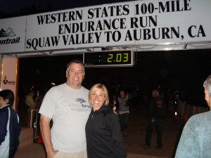 My Dad and I after the start